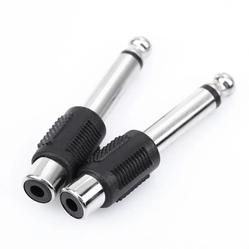 4pcs RCA/AV Female to 6.35mm 1/4 Inch Male Mono Audio Adapters Connecters | Электроника