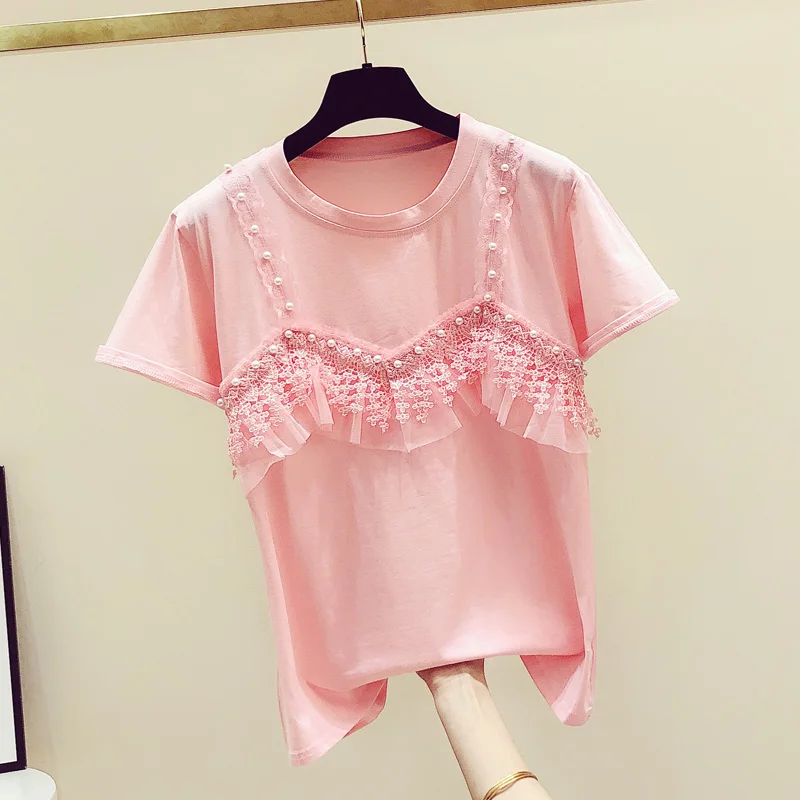 2020 новая футболка с круглым вырезом в Корейском стиле на весну и лето Милая