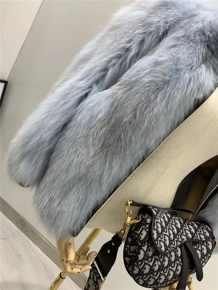 Abrigos mujer invierno шуба из натурального Лисьего меха женская зимняя короткая Повседневная мотоциклетная Лоскутная куртка из натуральной кожи Верхняя одежда