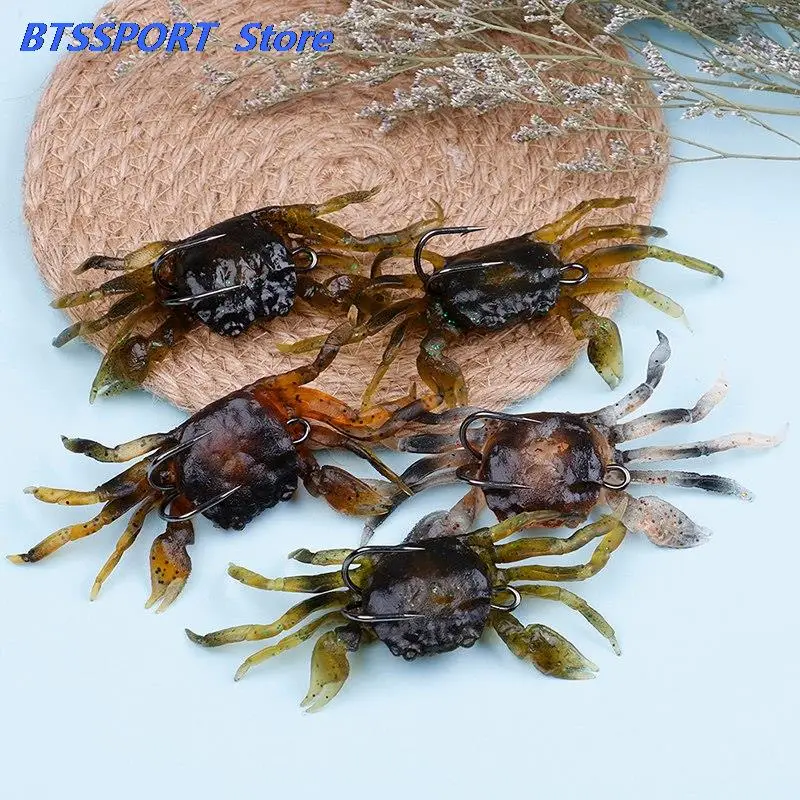 Яркая Мягкая рыболовная прикормка искусственные приманки краб с острыми