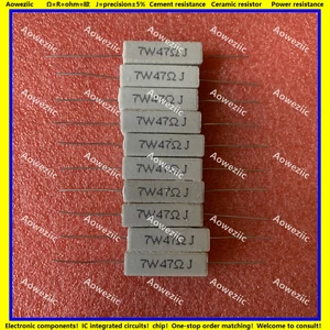10 шт.лот 7W47RJ 7w47 J  SQP горизонтальное сопротивление цемента 7W47ohm 7W47R керамическое сопротивление точность  5% сопротивление мощности