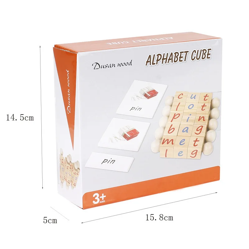 

Preschool Education Montessori Toys Building Blocks Wooden Word Spelling Practice Baby English Enlightenment Teaching Aids Toy