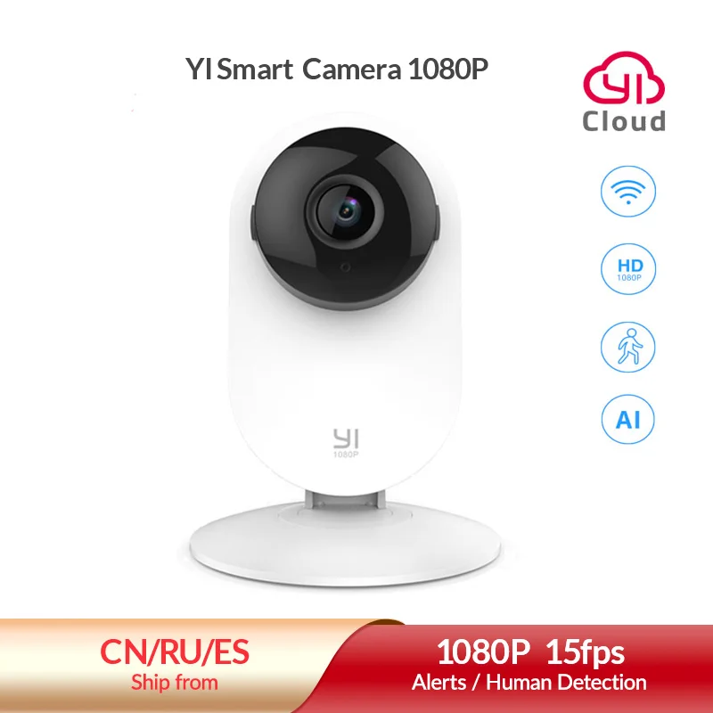 YI 1080P Home Camera IP Smart 2-Way Audio Wifi Cam with Montion Detection Surveillance Security Protection Video Recording on - YI 1080P Домашняя камера IP Smart с двусторонней аудио связью, Wi-Fi камера с обнаружением движения, наблюдение, защита, видеоз