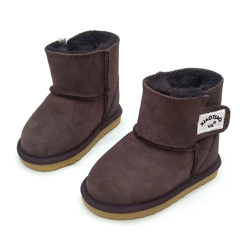 

Winter new thickened warm children's snow boots sheepskin wool one baby toddler shoes soft bottom non-slip