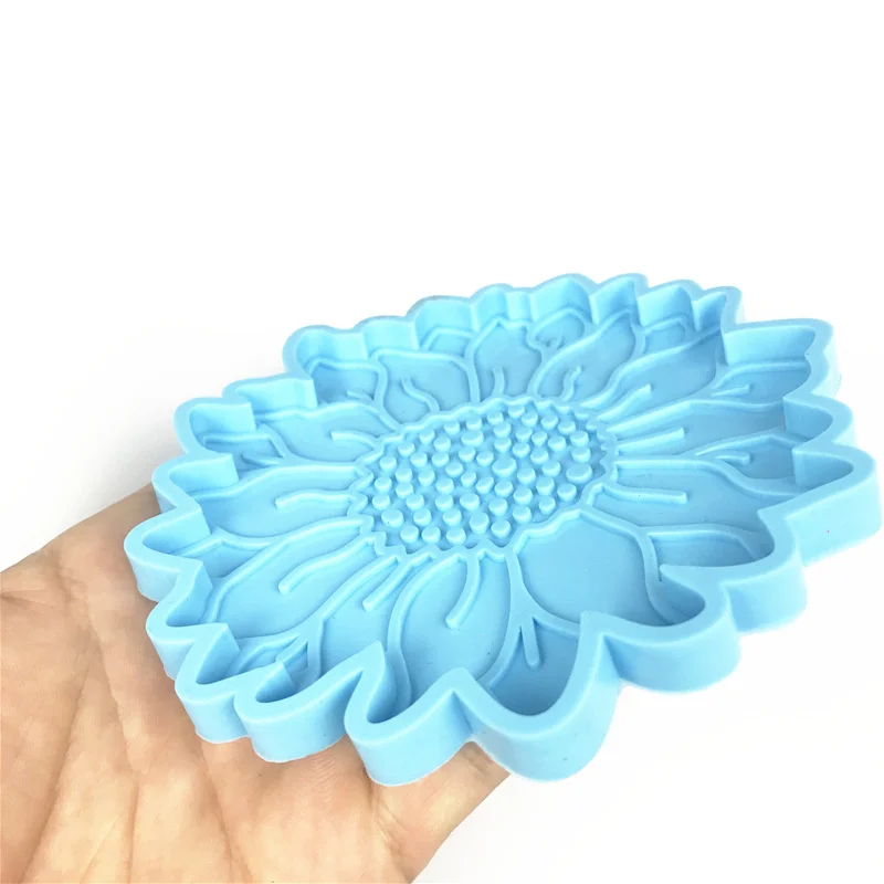 

1pcs DIY Coaster Molds Sunflower Shape Epoxy Resin Casting Handmade Art Making