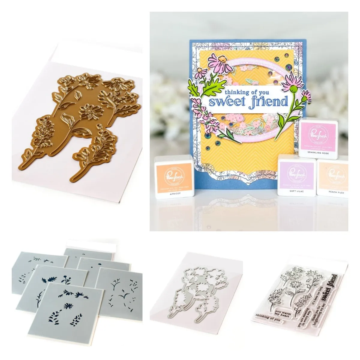 

SWEET FRIEND FLORAL Metal Cutting Dies and Stamps Hot Foil DIY Scrapbooking Card Stencil Paper Cards Handmade Album Stamp Die