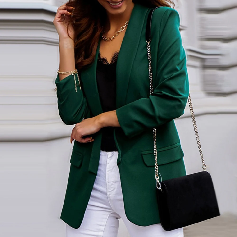 Новинка 2022 женский элегантный свободный Блейзер куртки офисные женские блейзеры