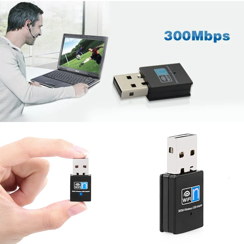 300 Мбит/с мини Беспроводной Wi Fi usb адаптер для Ноутбуки и настольные компьютеры