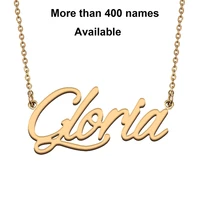 cursive initial letters name necklace for gloria birthday party christmas new year graduation wedding valentine day gift