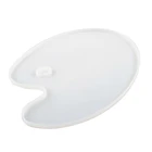 L93E Палетка красок ручной работы, литье смолы, форма 10x8 дюймов, овальная форма, художественная палитра, форма для смолы, сделай сам, художественное ремесло, формы для рисования