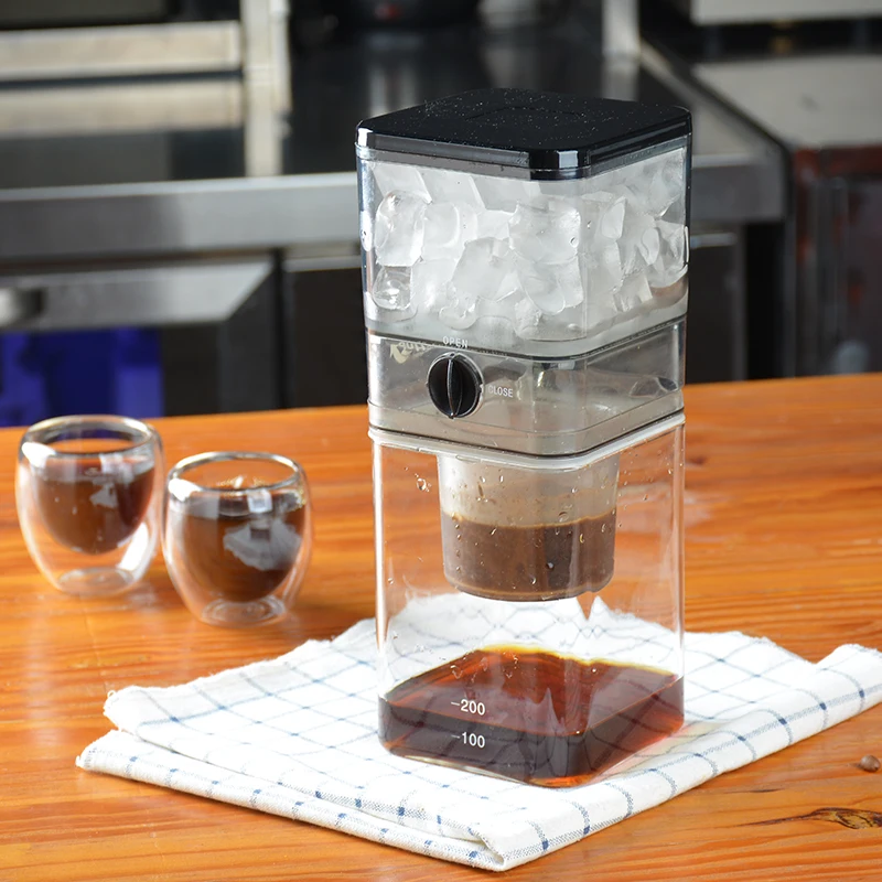 Бытовая съемная пластиковая + стеклянная холодная бутылка для кофе капельная