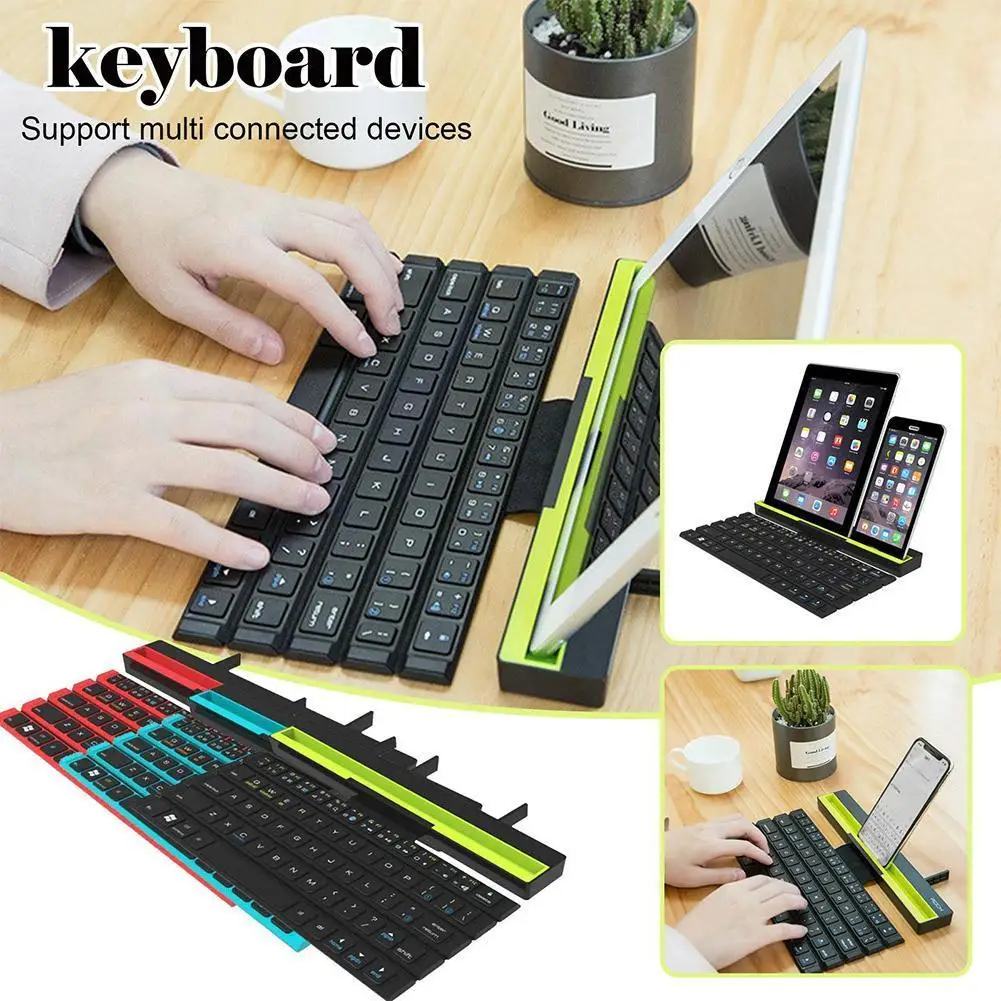 

Portable Folding Bluetooth Mini Keyboard Foldable Wireless Touchpad Keypad For IOS/Android/ipad Tablet