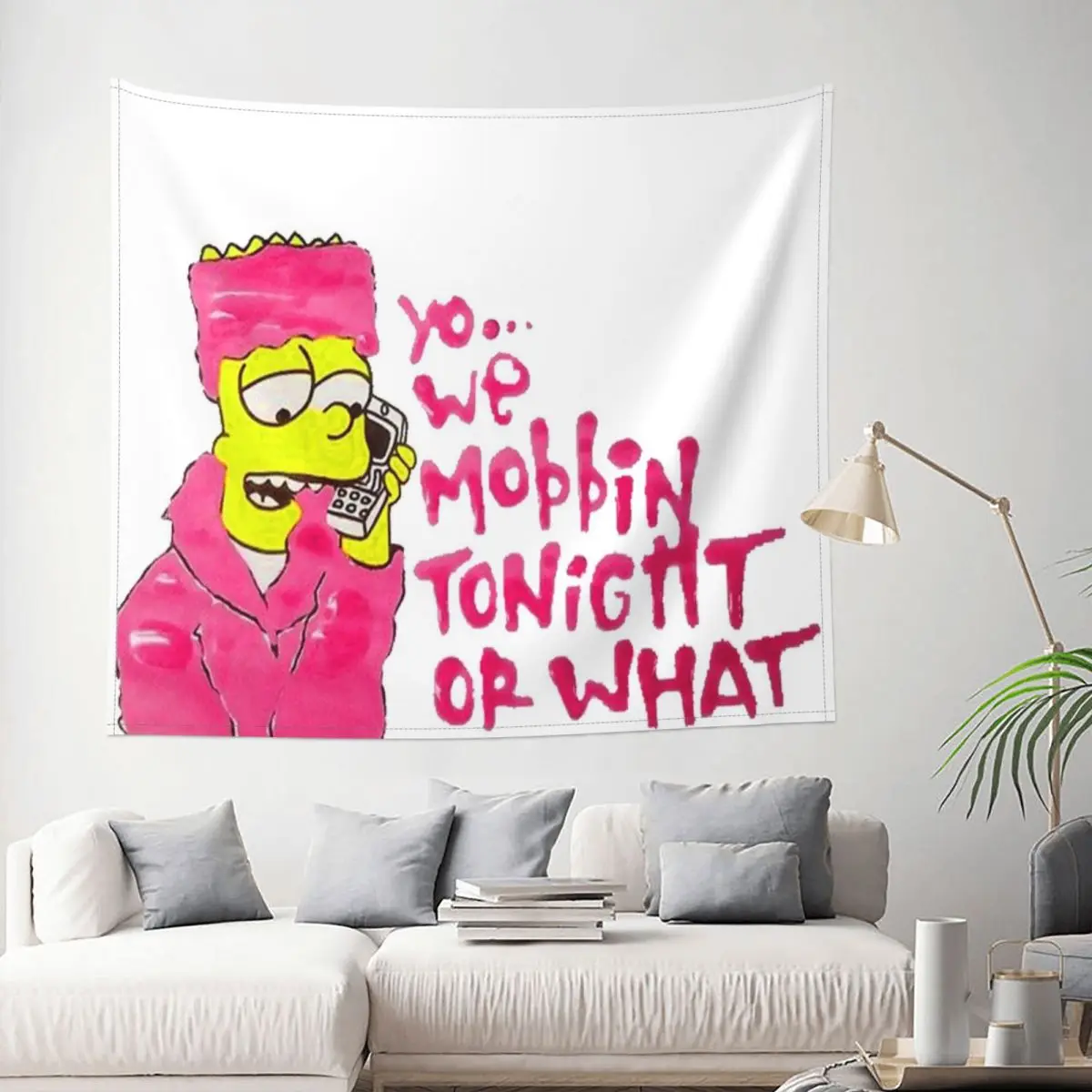 

We Mobbin Tapestry Meme Shrek Decoration Wall Room Home Decor Hanging Living room Kawaii Aesthetic Style