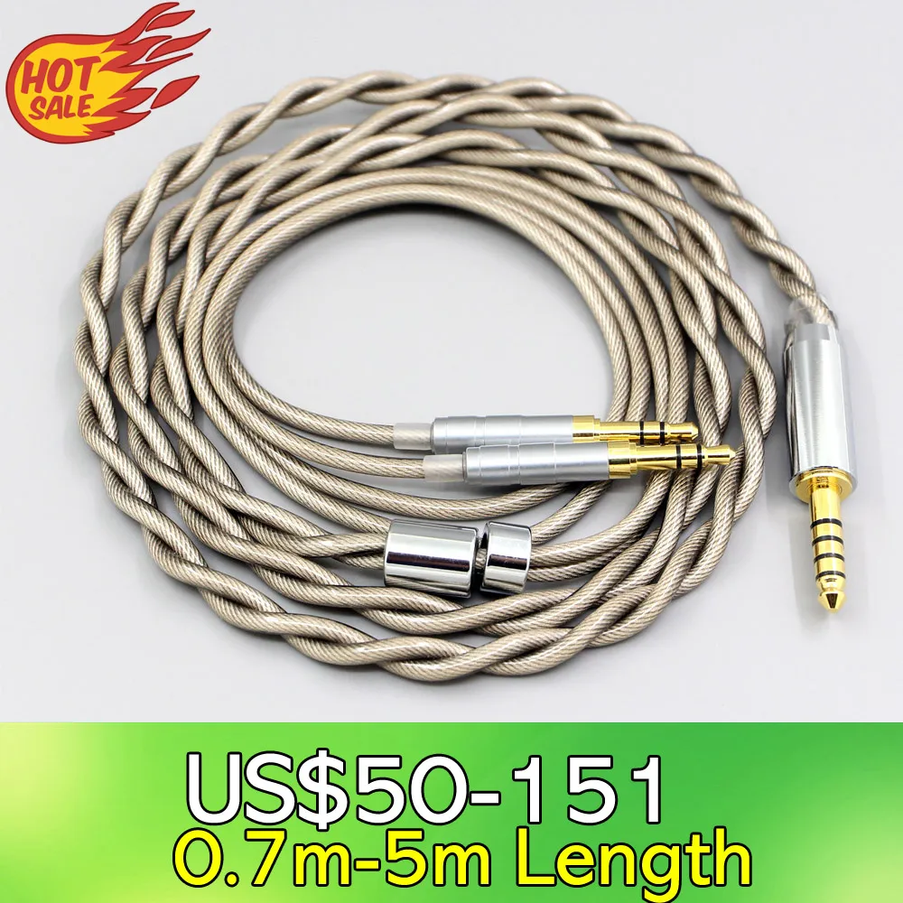 

LN007842 Type6 756 core 7n Litz OCC Silver Plated Earphone Cable For ONKYO SN-1 JVC HA-SW01 HA-SW02 McIntosh Labs MHP1000 3.5mm