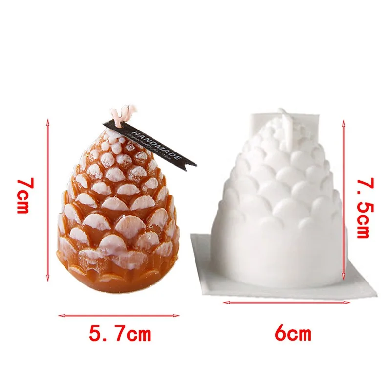 

3D Pine Cones Silicone Mold For DIY Handmade Candle Making 3D Candle Molds Silicone Wax Mold Soap Making Soap Mold