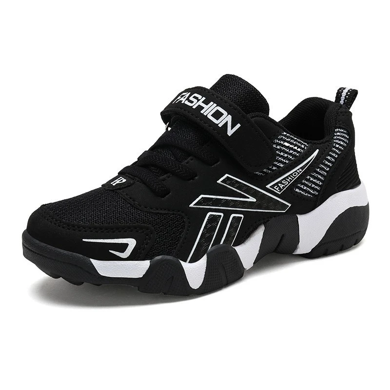 black kids sneakers Детская беговая Обувь для мальчиков; баскетбольные кроссовки; Мужская Спортивная обувь для девочек; дышащие кроссовки; детская прогулочная обувь для бега; Hombre - Цвет: black kids sneakers