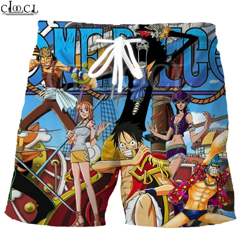 

CLOOCL Japanese Anime Luffy Men Sports Shorts 3D Print Fashionable New Summer Leisure Harajuku Style All-match