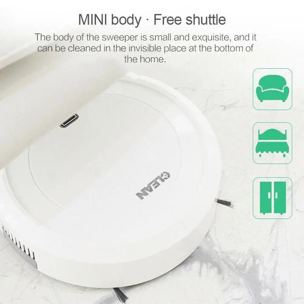 

1800Pa Multifunctional Robot Vacuum Cleaner Mini Smart Sweeping Dry Cleaner Robot Wet Vacuum Sweeping Home A0O1