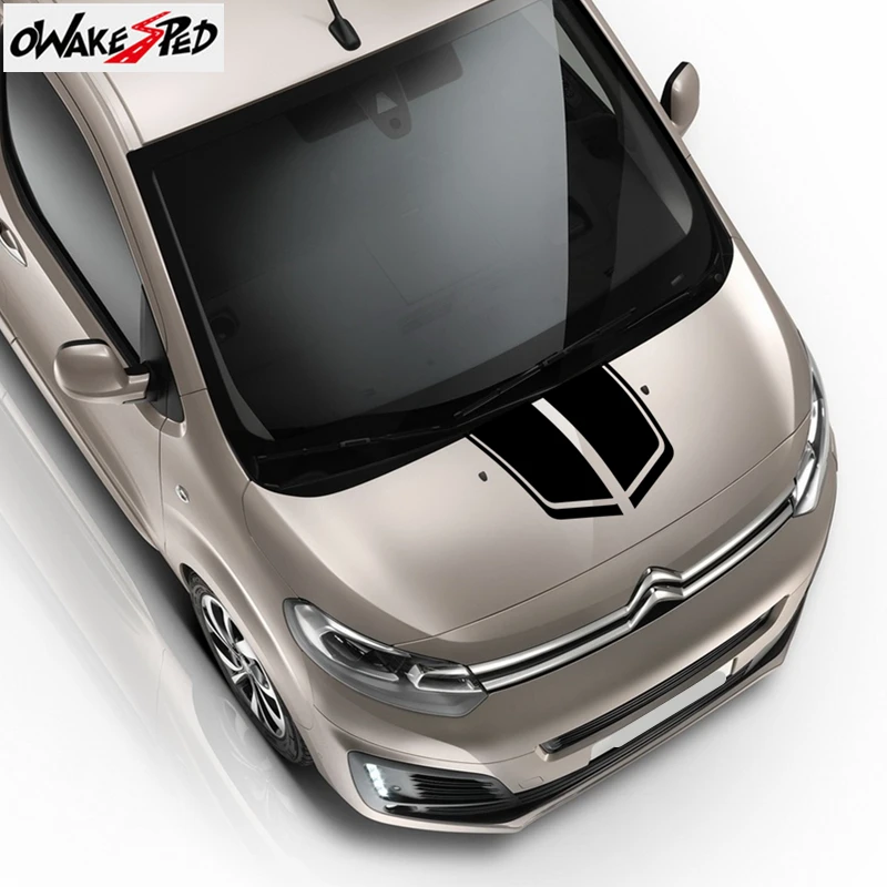 Для-Citroen Jumpy Spacetourer XS M XL гоночный Спорт Стайлинг виниловая наклейка на капот