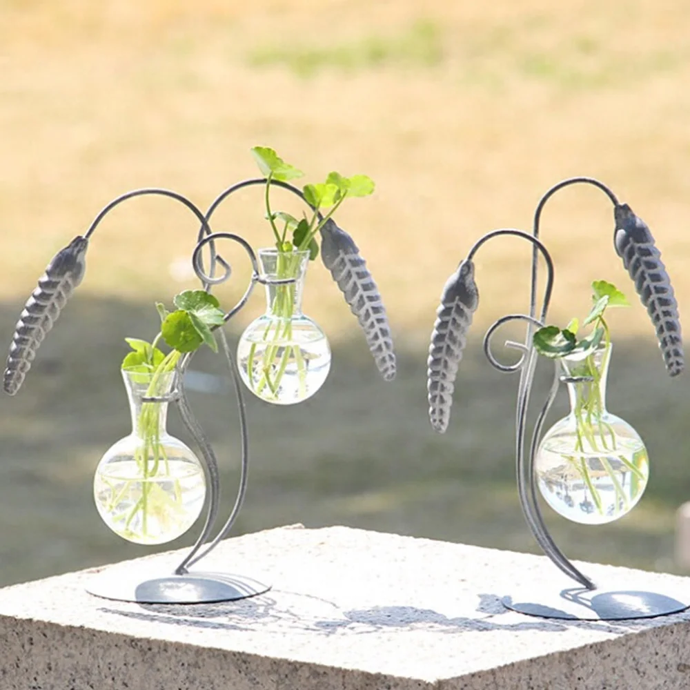 Винтажный рисовый цветок Спайк креативная гидропонная ваза маленькая свежая