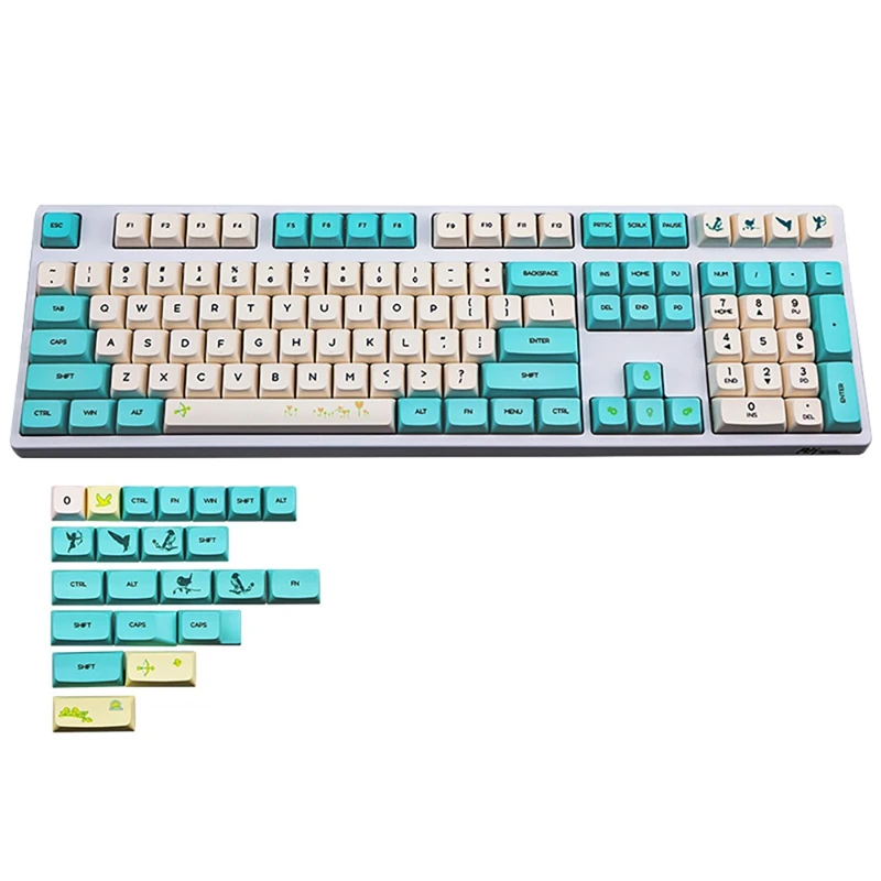 

130-Key PBT Keycap Set XDA Sublimation Ball Cap Mechanical Keyboard Replacement Keycap for 60/64/84/87/104/108 Keyboard