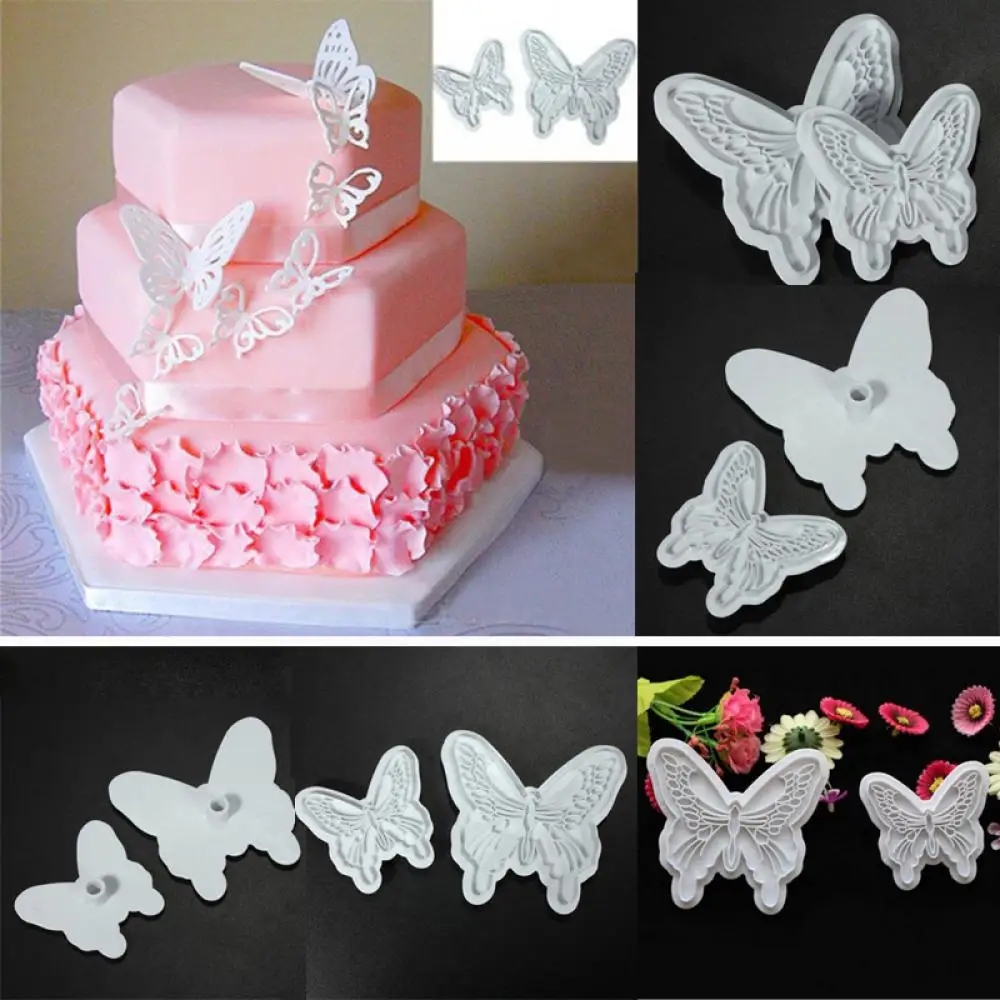 2 шт Sugarcraft Бабочка силиконовые формы помадка украшения торта инструменты