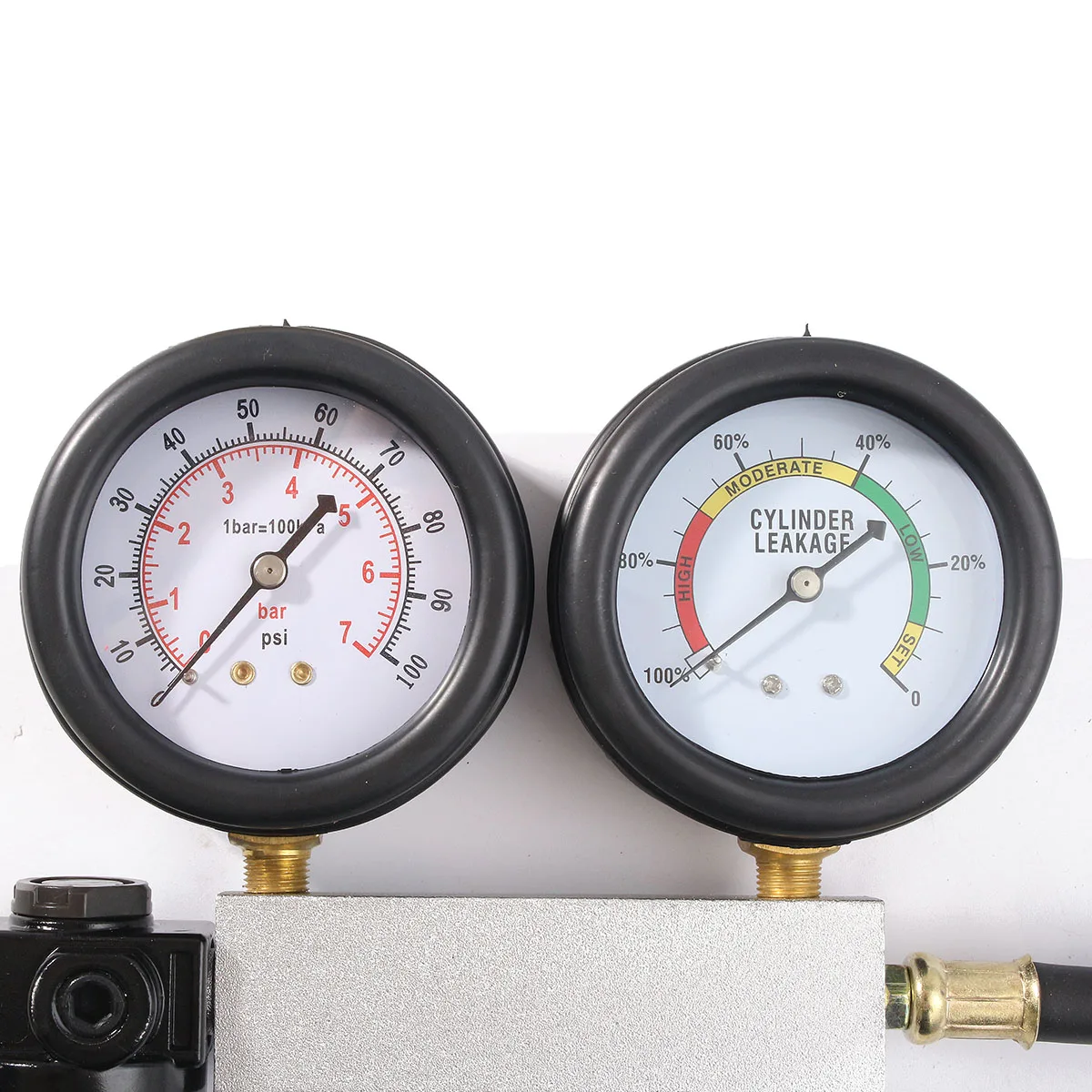 0-100PSI цилиндр Тестер Утечки Детектор сжатия комплект утечки бензиновый манометр