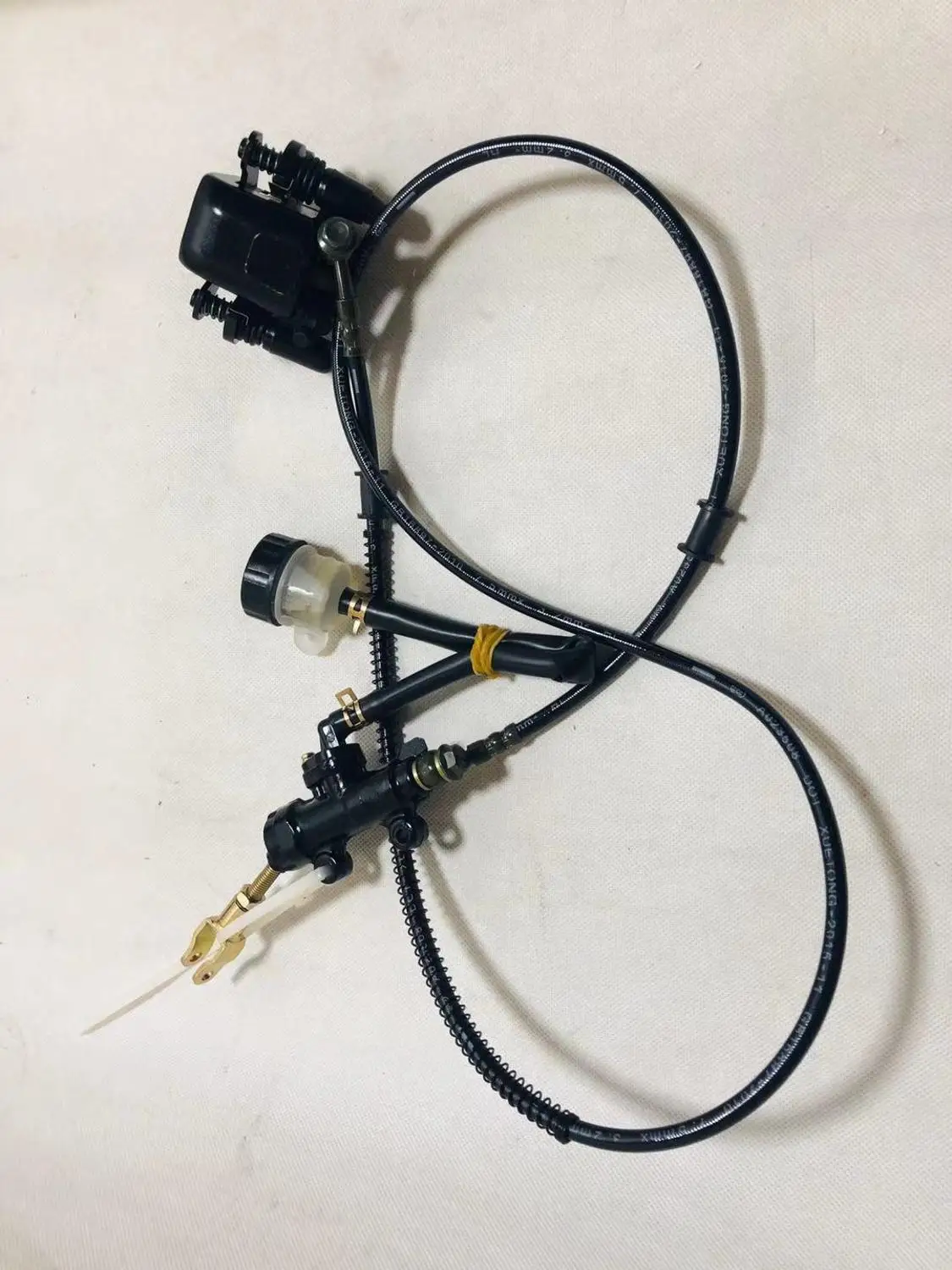 Четырехколесный суппорт заднего дискового тормоза с кабелем 1 4 м для картинга| |