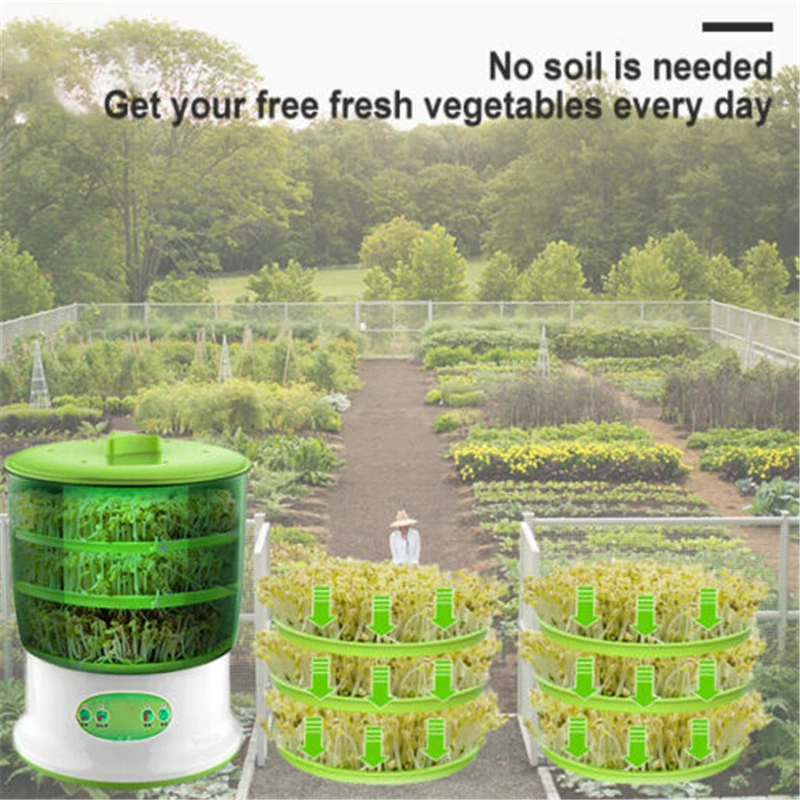 Умная машина для выращивания фасоли с Европейской/американской вилкой