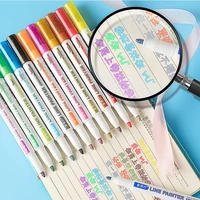812 colors double lines contour art pens markers pen out line pen highlighter scrapbooking bullet diary graffiti poster card