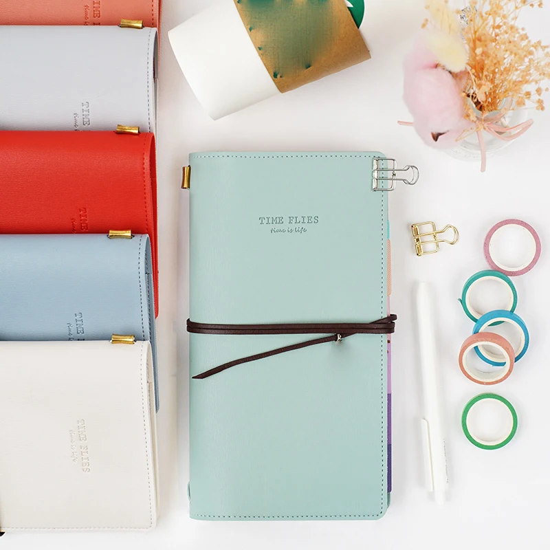 Traveler Notebook Leather Planners Creative DIY Travel Journal Notepads TN Sprial Recording Daily Memos Notebooks Gifts | Канцтовары для
