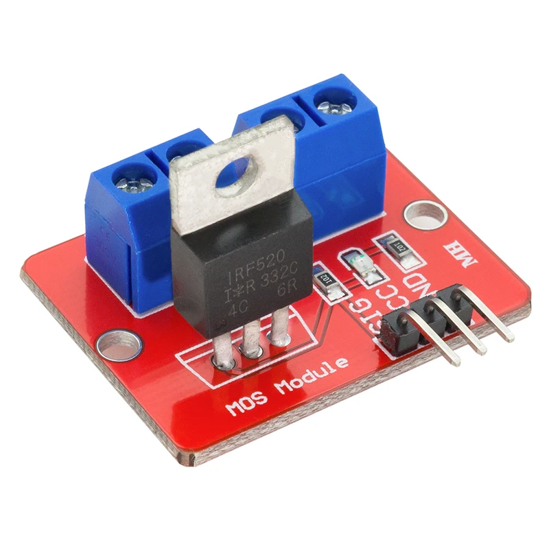 10 шт. 0-24 В верхняя кнопка Mosfet IRF520 драйвер MOS модуль для Arduino MCU ARM Raspberry pi |