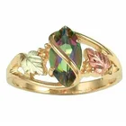 Модное широкое женское кольцо для вечеринки, повседневные носимые ювелирные изделия, Благородные Кольца с ромбовидной огранкой и зеленым конским глазом, кольца с полыми листьями