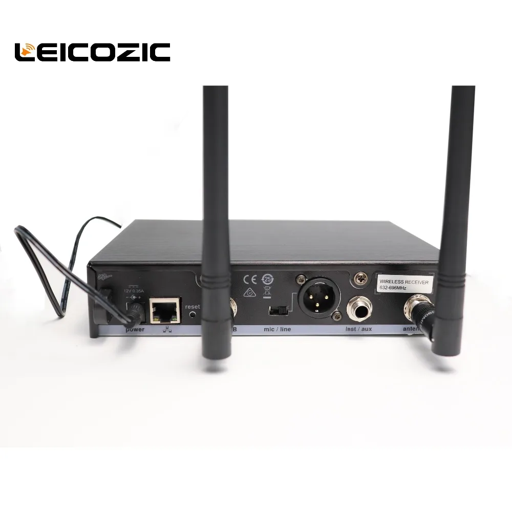 Leicozic QLXD цифровой микрофон Беспроводная система QLXD4 ручной микрофон одноканальный работает с оригинальной SM-58A капсулой 628-668 МГц