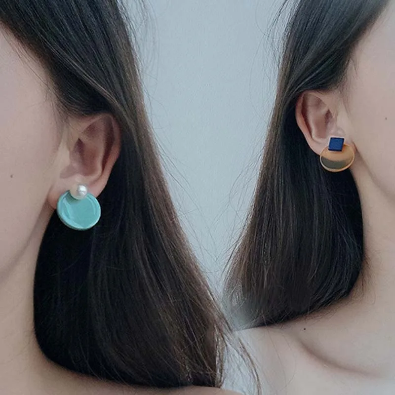 Женские серьги с жемчугом в Корейском стиле|Серьги-гвоздики| |