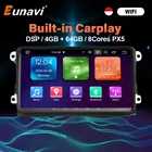 Автомобильный мультимедийный видеоплеер Eunavi, 2 Din, автомобильное радио, GPS для VW Polo, Golf 5, Touran, Jetta, Tiguan, passat b6, cc, fabia, система Android