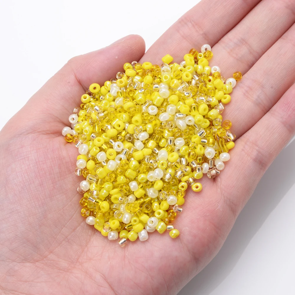Бусины-разделители для браслетов и ожерелий желтые смешанные 3 мм 300/600/1500 шт. |