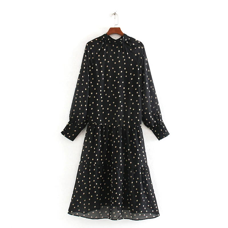 Женское шифоновое платье Весна 2020 Новая мода с длинным рукавом современные