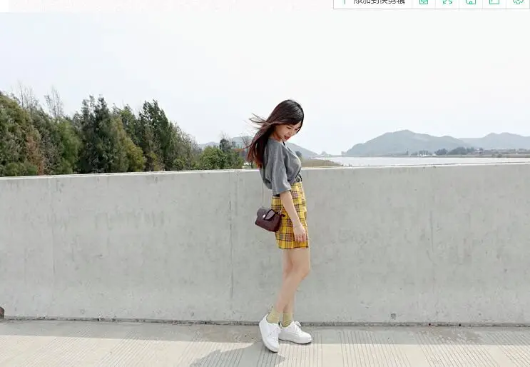 Новое поступление готические женские юбки в стиле Харадзюку преппи с высокой