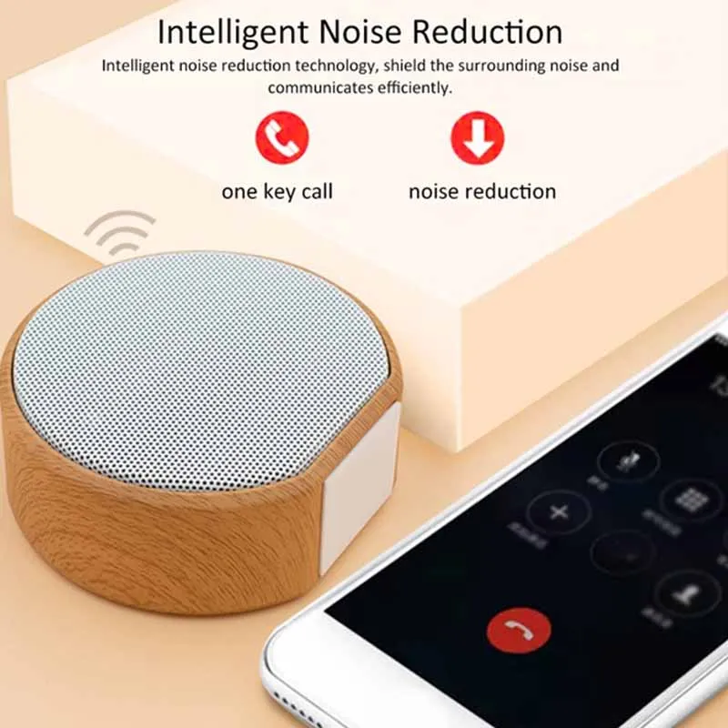 A60 Деревянный беспроводной bluetooth динамик перезаряжаемый портативный мини