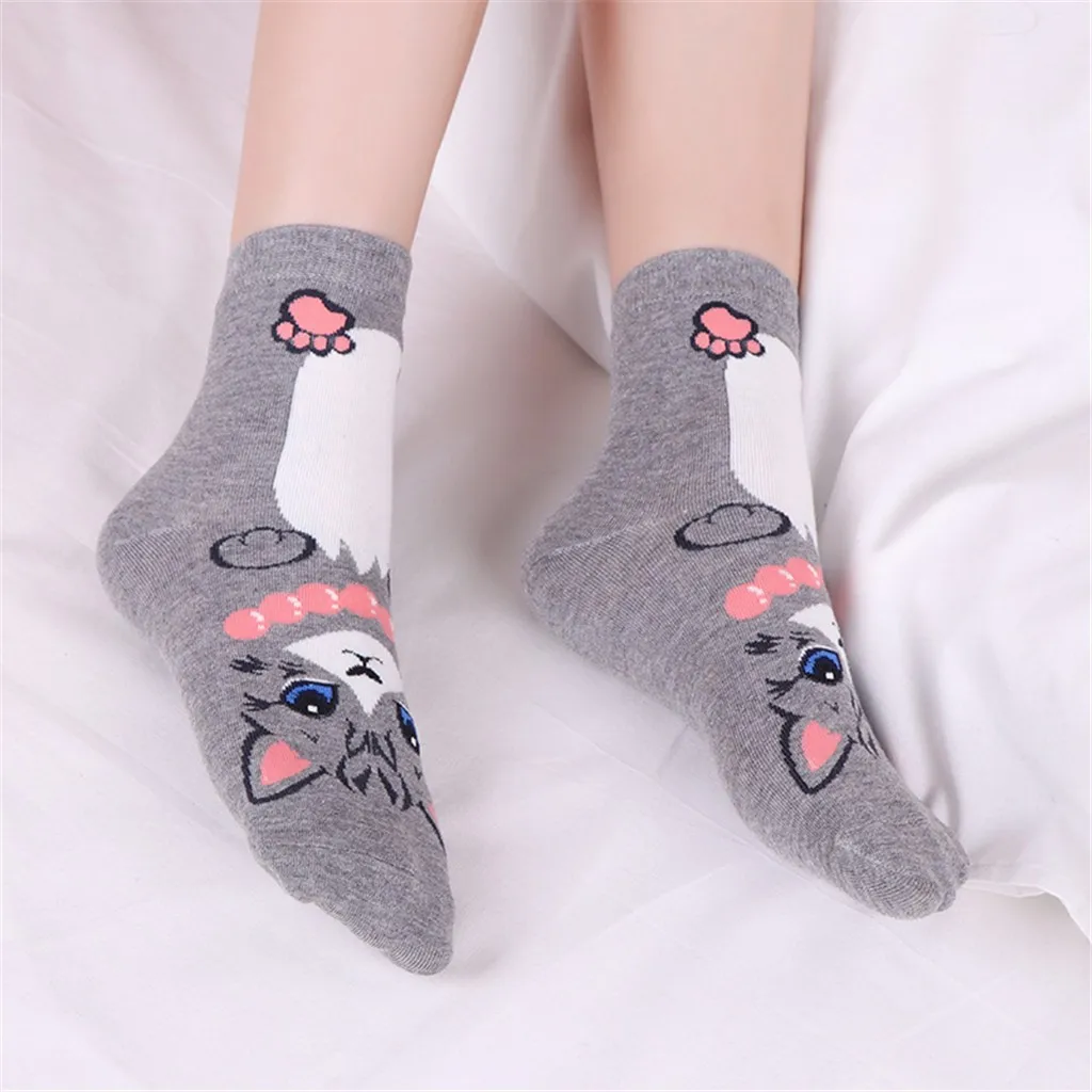 Милые носки с животными из мультфильмов для девочек мягкие удобные хлопковые