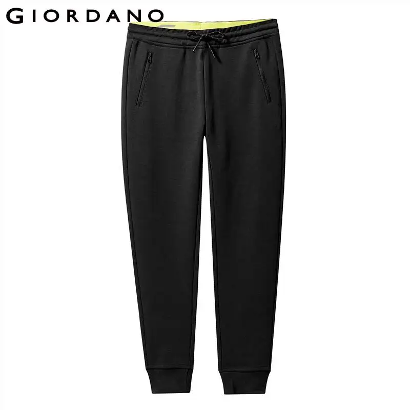 Giordano/Женские Брюки с карманами на молнии, хлопковые джоггеры с эластичным поясом, трикотажные брюки, Pantalones Mujer Spodnie Damskie 05419147