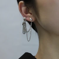 new fashion punk butterfly clip earring for teens women men ear cuffs zinc alloy cool jewelry vintage retro chain earings metal