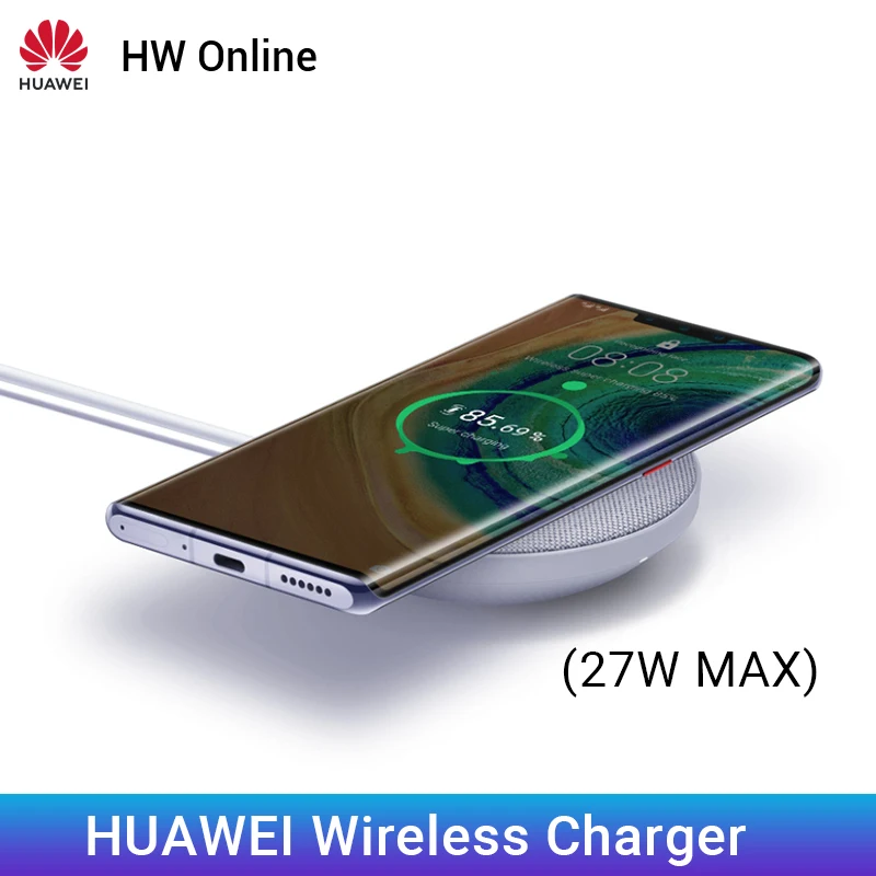 Беспроводное зарядное устройство Huawei Max 27 Вт USB быстрая зарядка для Mate 30 Pro P30 iPhone 11