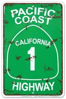 pacific coast highway metal tin sign wall decorating metal plate metal vintage poster