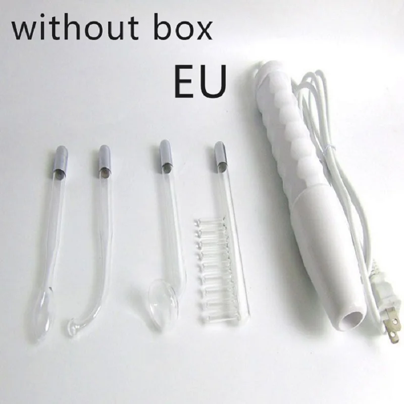 EU Plug no box Портативный дарсенваль Массажер для волос высокий массажер для лица Частотный электрод палочка спа подтягивающее пятно от акне уход за морщинами - Цвет: EU Plug no box