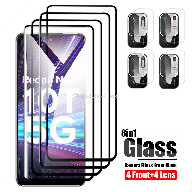 

Закаленное стекло для Xiaomi Redmi Note 10 Pro Max 10S, Защитное стекло для камеры Xaomi Redmi Note 10T, пленка для защиты экрана Len