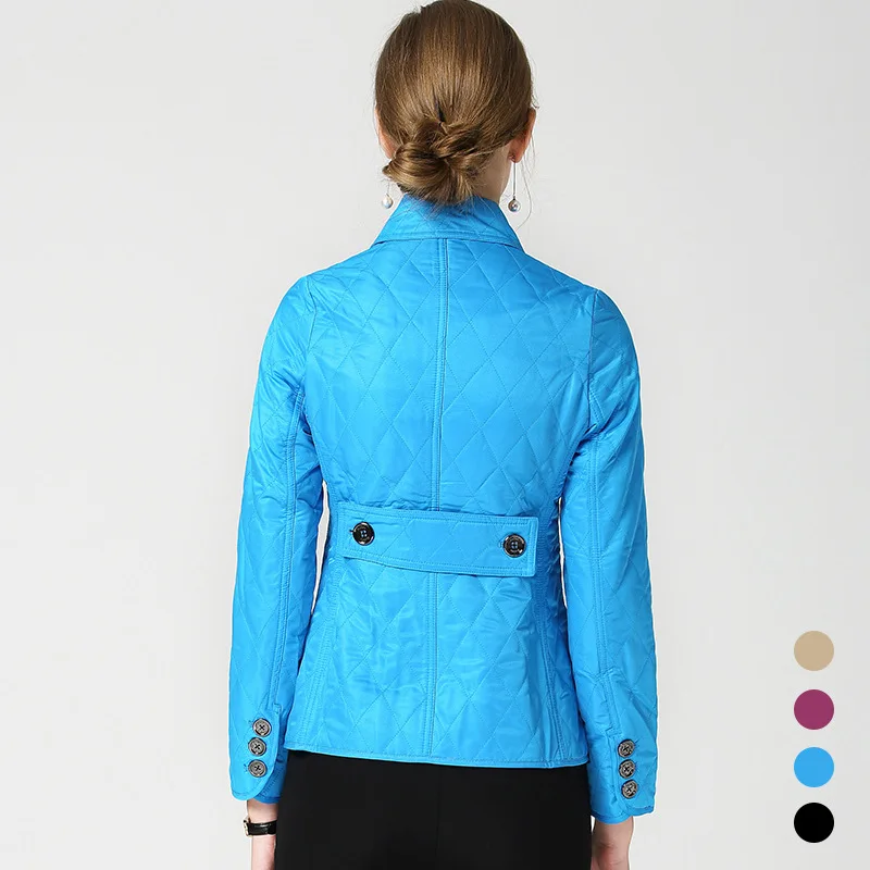 BURDULLY 2019 новая весенне-осенняя Женская куртка с ромбовидным воротником пальто