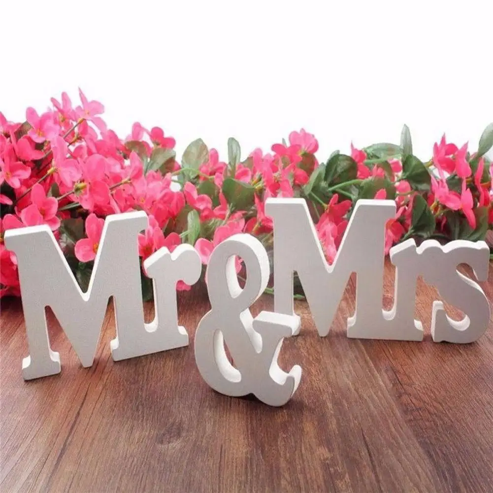 Newest Design English Letters Mr&ampMrs Wedding Decoration Present Table Centrepiece Decor 1 Set | Дом и сад