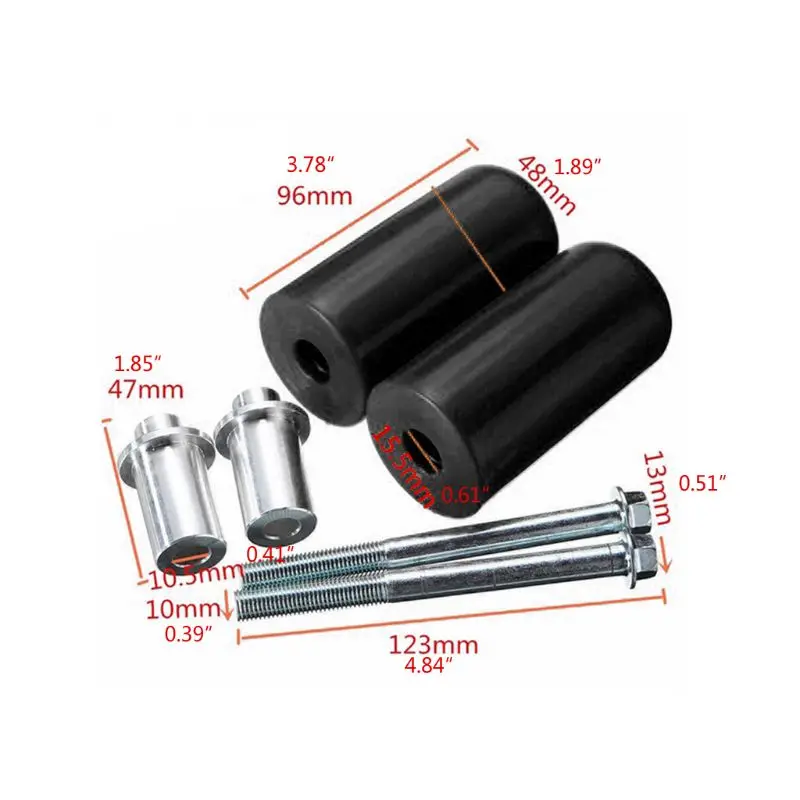 

1Set Universal Large Motorcycle Frame Sliders Anti Crash Protector Glue Stick
